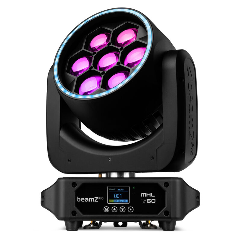 BeamZ Pro MHL760 Bee Eye Moving Head Wash Light with Zoom