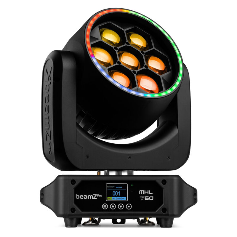 BeamZ Pro MHL760 Bee Eye Moving Head Wash Light with Zoom