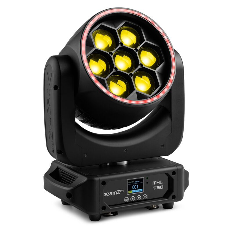 BeamZ Pro MHL760 Bee Eye Moving Head Wash Light with Zoom