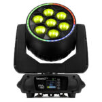 2x BeamZ Pro MHL760 Bee Eye Moving Head Wash Light & Flightcase