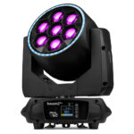 2x BeamZ Pro MHL760 Bee Eye Moving Head Wash Light & Flightcase