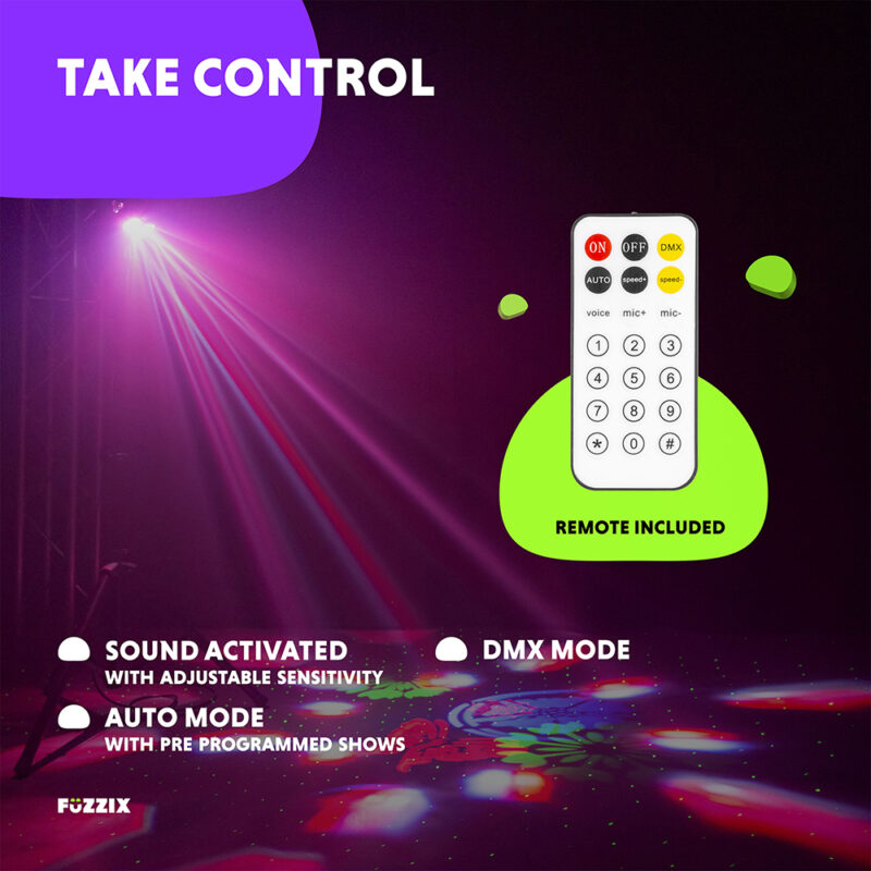 Fuzzix Stellar2 5-in-1 Multi DJ Disco Light Effect – DMX