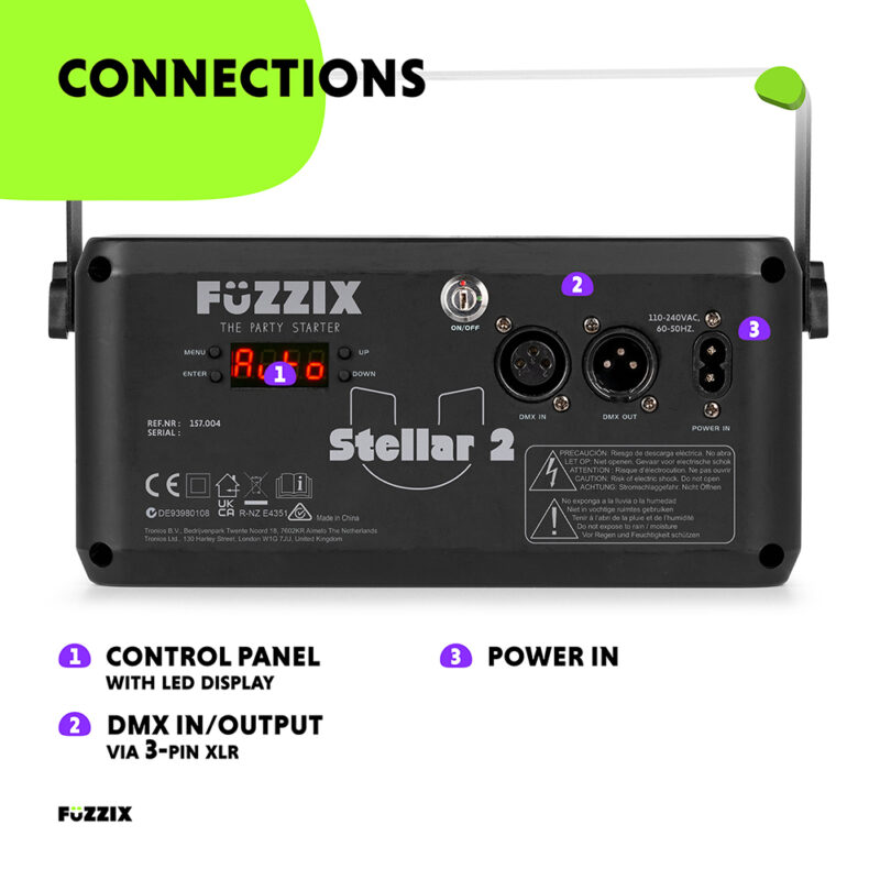 Fuzzix Stellar2 5-in-1 Multi DJ Disco Light Effect – DMX