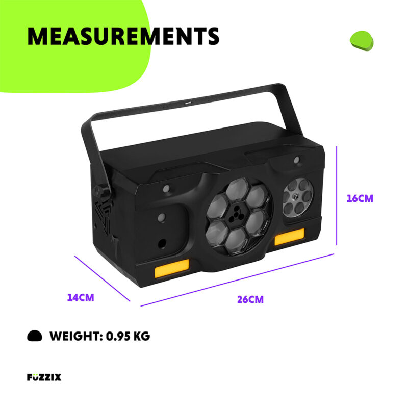 Fuzzix Stellar2 5-in-1 Multi DJ Disco Light Effect – DMX