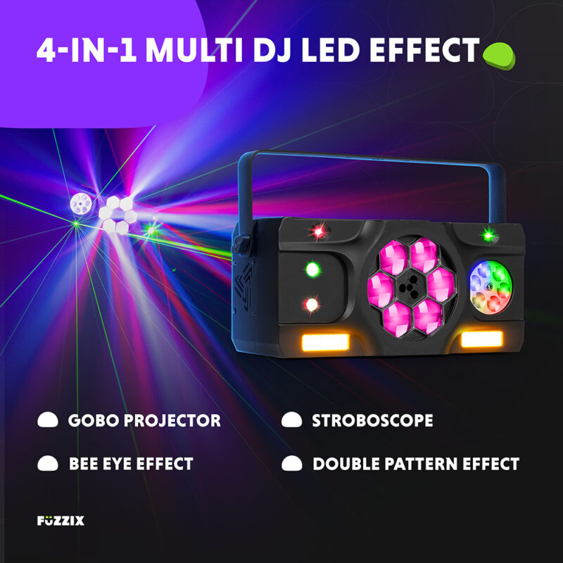 Fuzzix Stellar2 5-in-1 Multi DJ Disco Light Effect – DMX