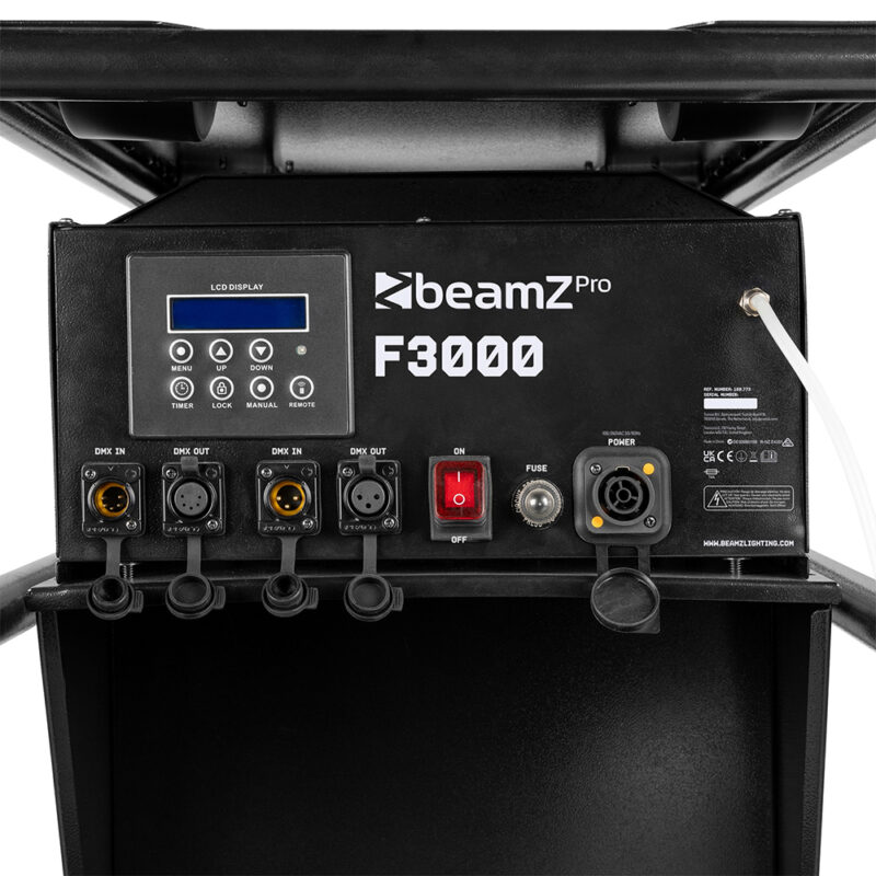 BeamZ Pro F3000 Pro Haze Machine with Trolley – 3200W