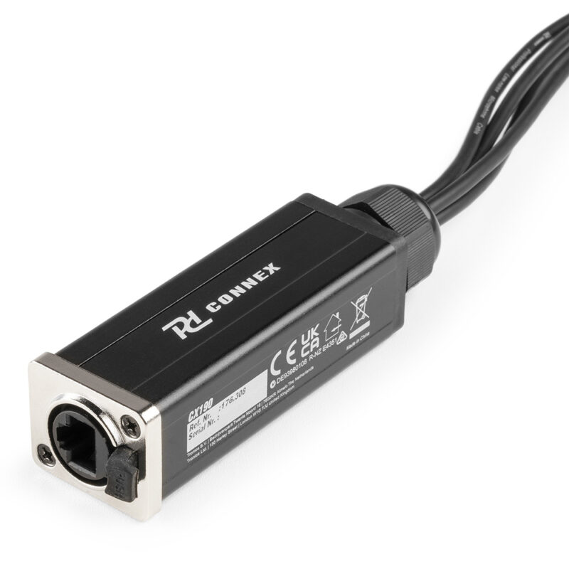 PD Connex 4x 3-Pin XLR to Ethernet RJ45 Audio Snake Cable – 0.7m, Male