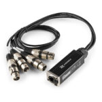 PD Connex 4x 3-Pin XLR to Ethernet RJ45 Audio Snake Cable – 0.7m, Female