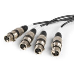 PD Connex 4x 3-Pin XLR to Ethernet RJ45 Audio Snake Cable – 0.7m, Female
