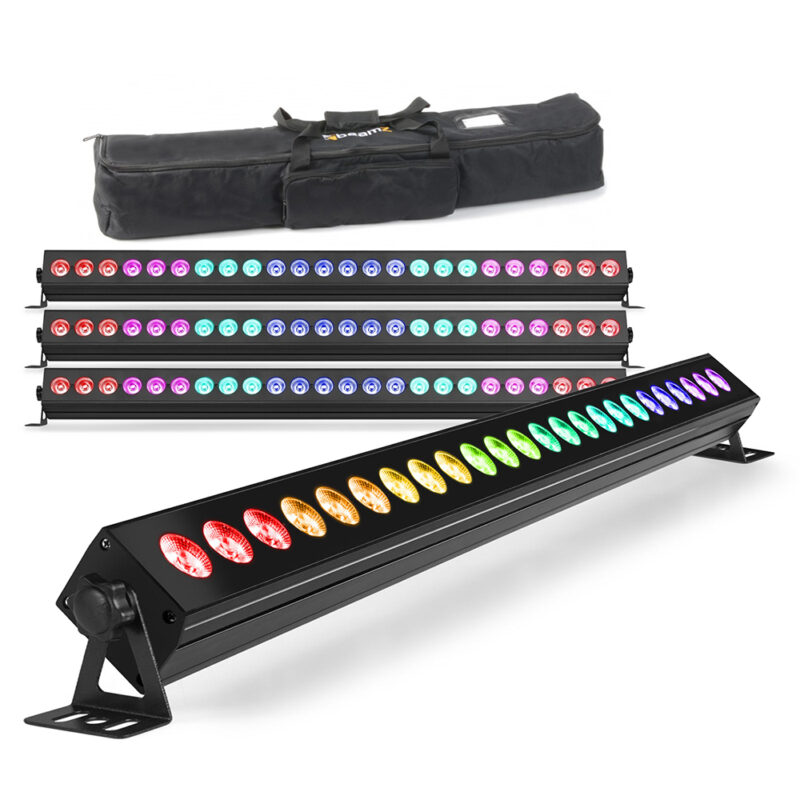 4x BeamZ LCB246 Aluminium LED Light Bar with Soft Case
