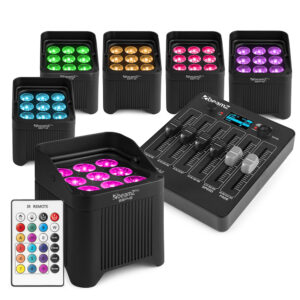 2x BeamZ RB90-5 5-Pin DMX Retro Stage Blinder Lights