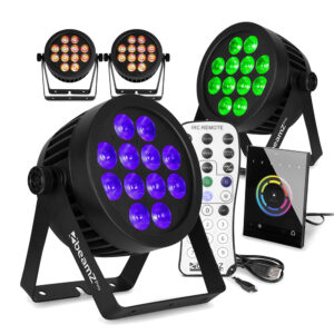 8x BeamZ PRO BWA534 Weatherproof LED Par Can Light with DMX Wall Controller