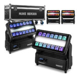 4x BeamZ NUKE1 Motorized LED Waterproof Wash Light with Flightcase