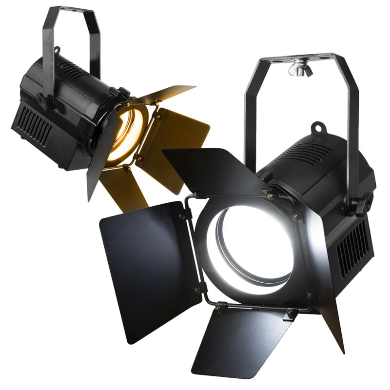 2x BeamZ BTF50Z Mini Fresnel COB LED Theatre Spot Light – White