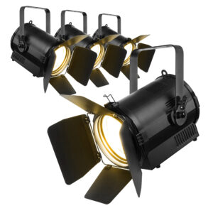 4x BeamZ BTF300Z Fresnel Zoom Light - 300W LED Warm White
