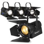 4x BeamZ Professional BTK200C Fresnel 200W CW/WW Manual Zoom