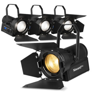 4x BeamZ Pro BTK100C Fresnel Spotlight with Zoom – 100W CW/WW