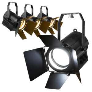 4x BeamZ BTF300Z Fresnel Zoom Light – 300W LED Warm White