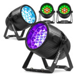 4x BeamZ Pro BWA550Z Outdoor Weatherproof Par Can with Zoom – 19x 15W