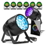 8x BeamZ Pro BWA550Z Weatherproof Par Can & WiFi DMX Wall Control Interface