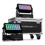 2x BeamZ Pro StarColor1280 Architectural LED Outdoor Wash Lights with Flight Case