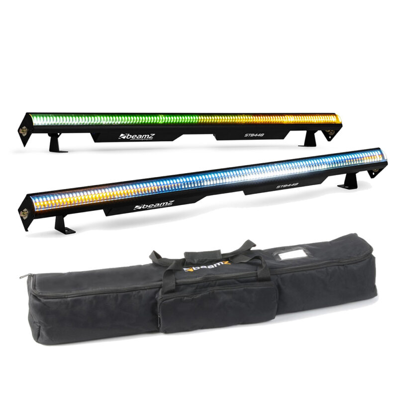 2x BeamZ STB448 LED Light Bar with Wash & Strobe Effect with Soft Case