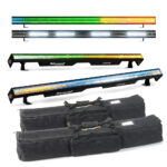 4x BeamZ STB448 LED Light Bar with Wash & Strobe Effect with Soft Cases