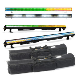 2x BeamZ STB448 LED Light Bar with Wash & Strobe Effect with Soft Case