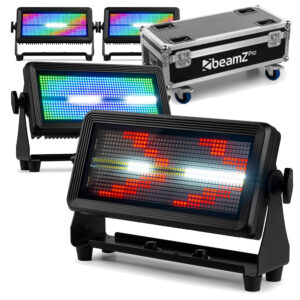4x BeamZ Pro NUKE3 Strobe/Wash Outdoor Architectural Lights with Flight Case