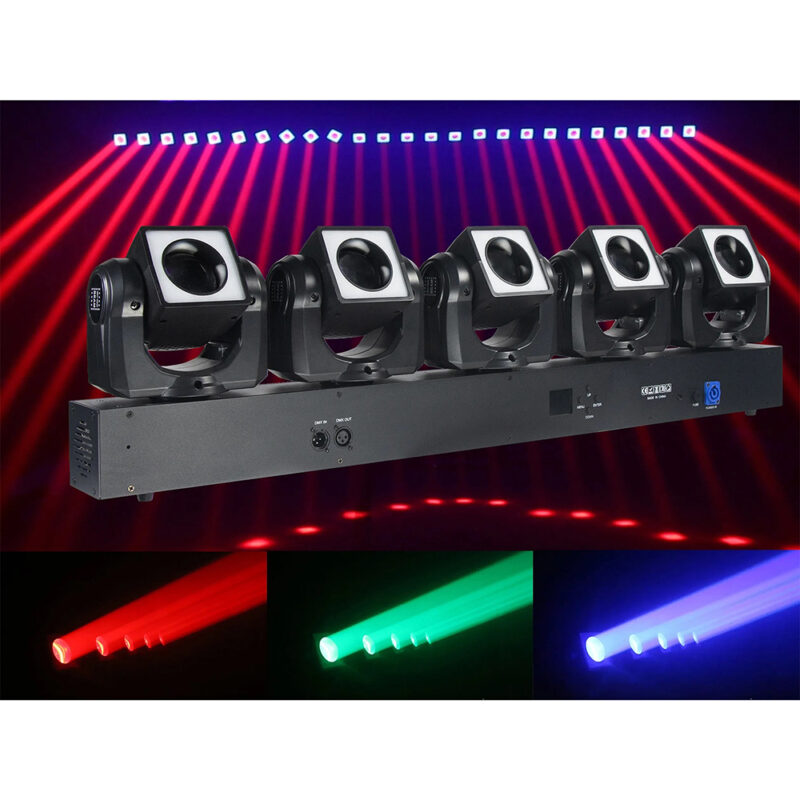 BeamZ Galaxy5 DMX Moving Head Light Bar – 5x 40W