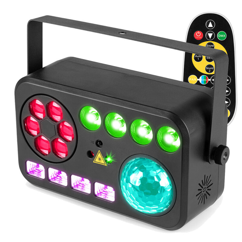 BeamZ Shimmer2 Multi LED Home DIsco Party Light – Sound Activated