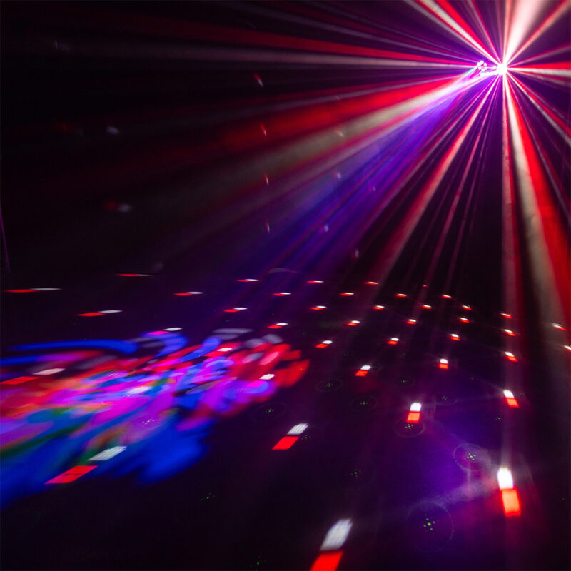 BeamZ Shimmer4 Multi LED Home DIsco Party Light – Sound Activated