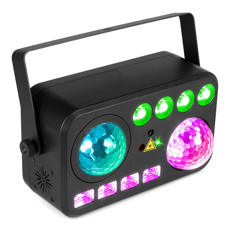 BeamZ Shimmer6 Multi LED Home DIsco Party Light – Sound Activated