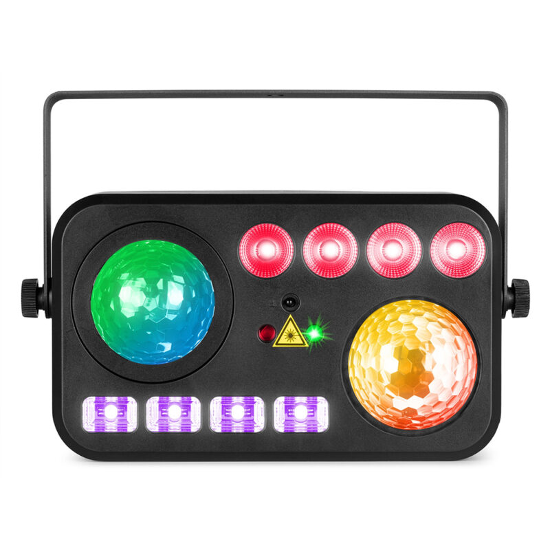 BeamZ Shimmer6 Multi LED Home DIsco Party Light – Sound Activated