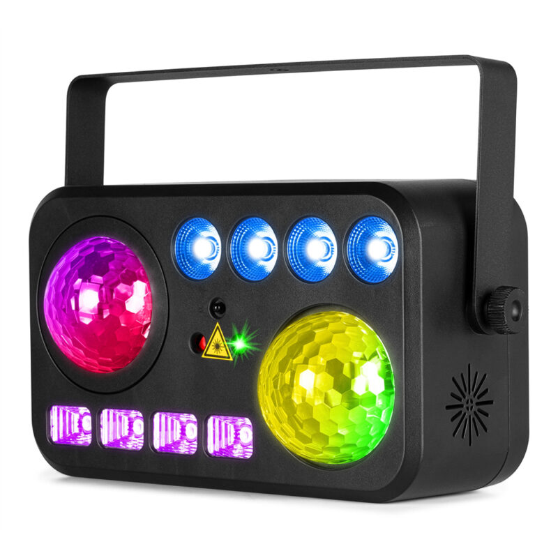BeamZ Shimmer6 Multi LED Home DIsco Party Light – Sound Activated
