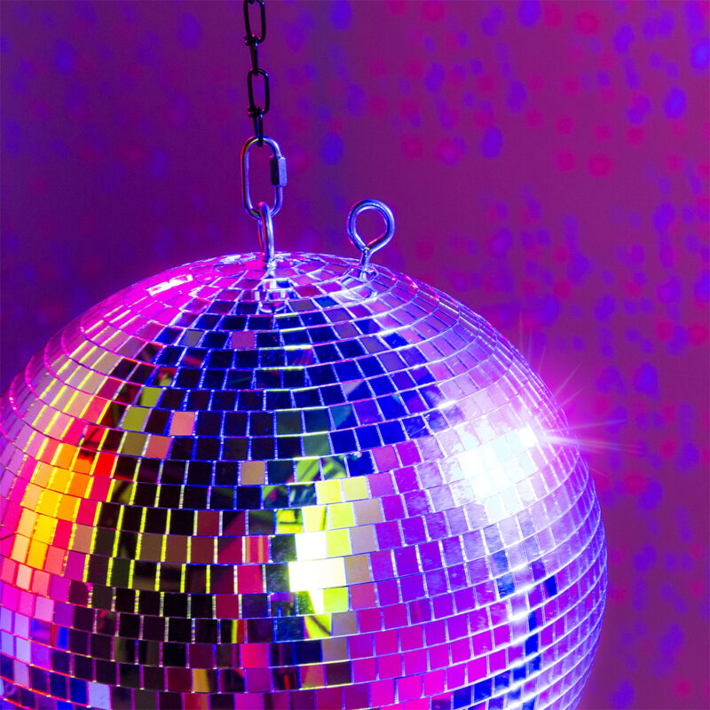 BeamZ MB30 Glitter Mirror Ball 30cm with Motor & PSZ18W LED Spotlight