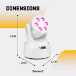 4 x BeamZ NOVA68-WH Compact Moving Head Wash Lights with 6x 8W LEDs