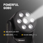 4 x BeamZ NOVA68G-BK Compact Moving Head Wash Lights with Gobos