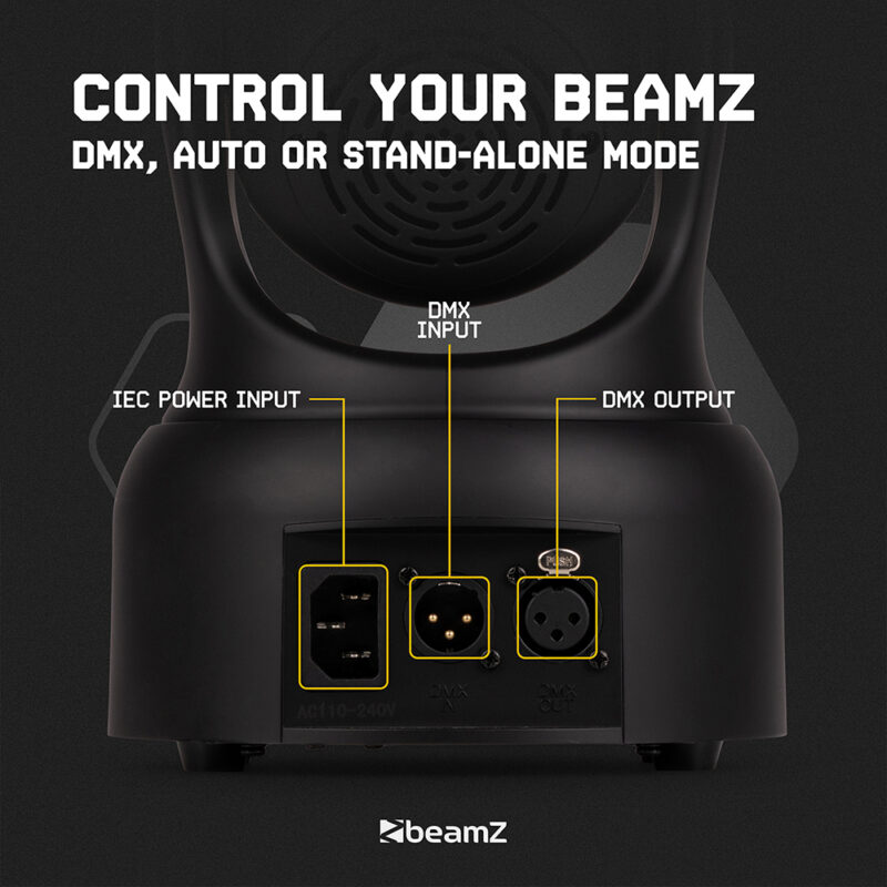 4 x BeamZ NOVA68G-BK Compact Moving Head Wash Lights with Gobos