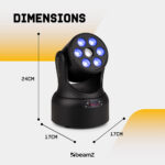 4 x BeamZ NOVA68G-BK Compact Moving Head Wash Lights with Gobos