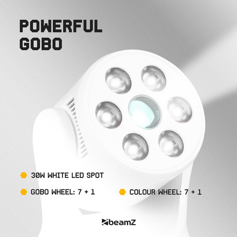 4 x BeamZ NOVA68G-WH Compact Moving Head Wash Lights with Gobos