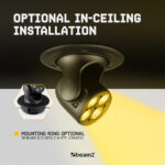 4 x BeamZ NOVA420-BK Moving Head Wash Lights with Installation Rings