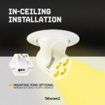 4 x BeamZ NOVA420-WH Moving Head Wash Lights with Installation Rings