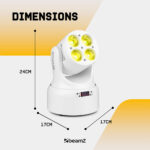 4 x BeamZ NOVA420-WH Moving Head Wash Lights with Installation Rings
