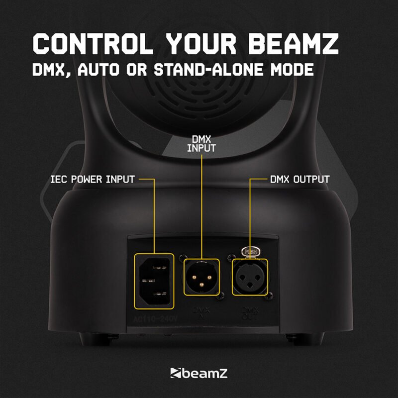 4 x BeamZ NOVA80B-BK Compact Moving Head Wash Lights with 4x 20W LEDs