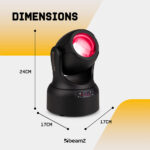 4 x BeamZ NOVA80B-BK Compact Moving Head Wash Lights with 4x 20W LEDs