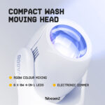 4 x BeamZ NOVA80B-WH Moving Head Wash Lights with Installation Rings