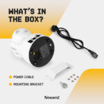 4 x BeamZ NOVA80B-WH Moving Head Wash Lights with Installation Rings