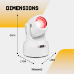 4 x BeamZ NOVA80B-WH Moving Head Wash Lights with Installation Rings