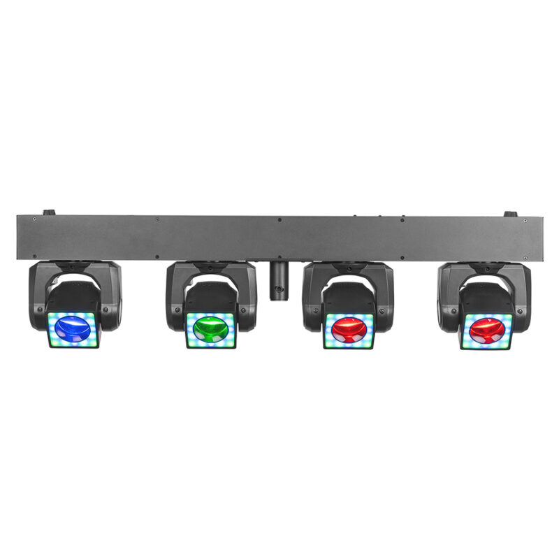 2x BeamZ ShowBar Go Shine Moving Head Light Bar Package with Footswitch